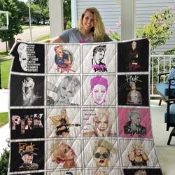 Pink Tshirt Quilt Blanket For Fans and Home Decor