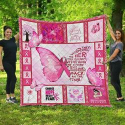 Pink Warrior Breast Cancer Blanket Kc1507 Quilt and Home Decor
