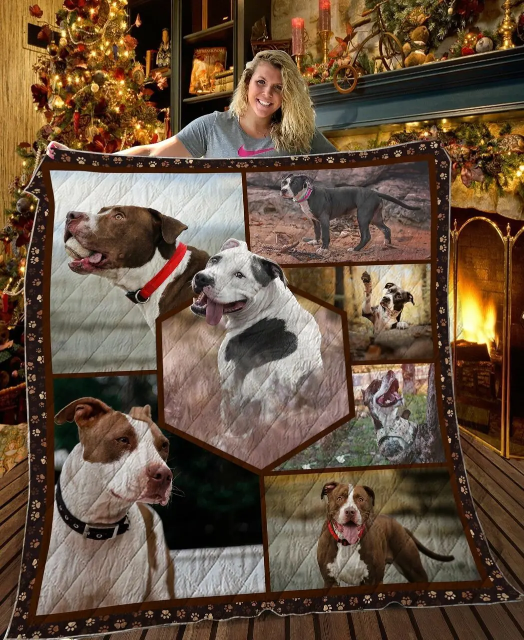 Pit Bull Quilt Tdhqe and Home Decor