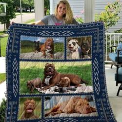 Pitbull Deep Blue Eyes Quilt Blanket Dhc020120886Td and Home Decor