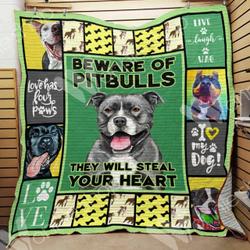 Pitbull Dog Quilt Blanket Dhc0602503Td and Home Decor