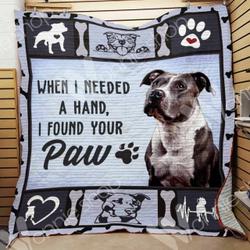 Pitbull Dog Quilt Wke and Home Decor