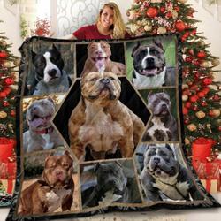 PitBull Hexa Vintage Love All 3D Customized Quilt and Home Decor