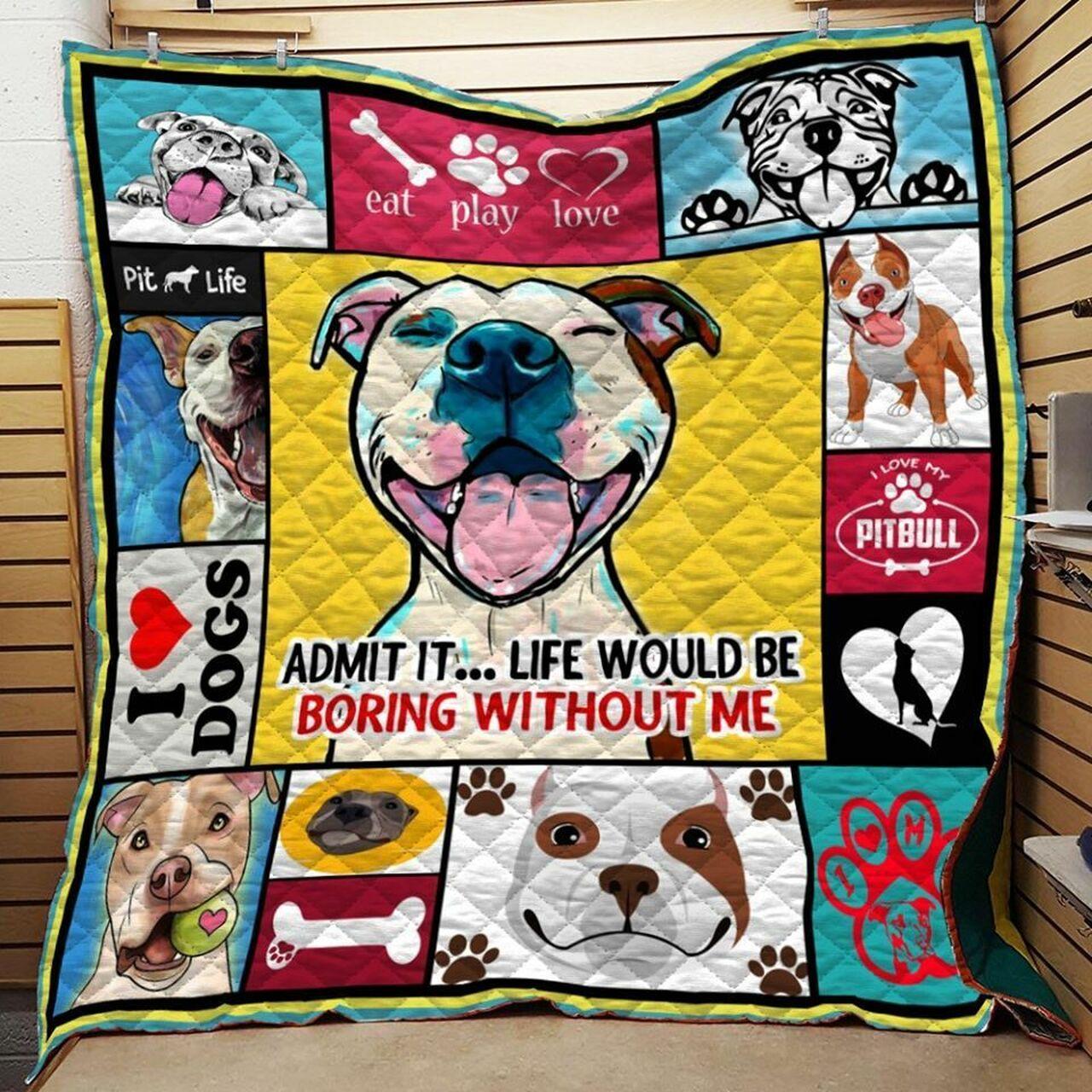 Pitbull JFJ11397 3D Customized Quilt 2707 and Home Decor