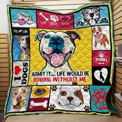 Pitbull JFJ11397 3D Customized Quilt 2707 and Home Decor
