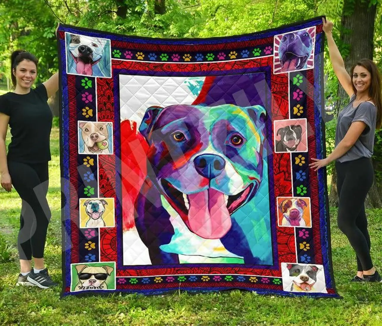 Pitbull Pitbull Face Make Me Smile Quilt Blanket Dhc0201201104Td and Home Decor