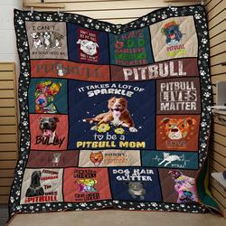Pitbull Quilt Blanket and Home Decor