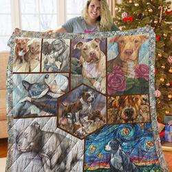 Pitbull Quilt Tdhkq and Home Decor