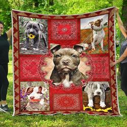 Pitbull Redbandanas X1101 3D Customized Quilt and Home Decor