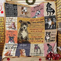 Pitbulls Quilt Tdhlh and Home Decor