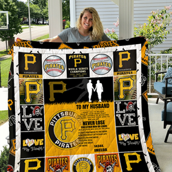 Pittsburgh Pirates To My Husband 02 Love Husband 3D Customized Quilt Blanket and Home Decor