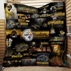 Pittsburgh Steelers 3D Personalized Customized Quilt Blanket 21 and Home Decor