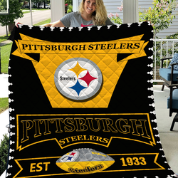 Pittsburgh Steelers Est 1933 Quilt Blanket Bs268 and Home Decor
