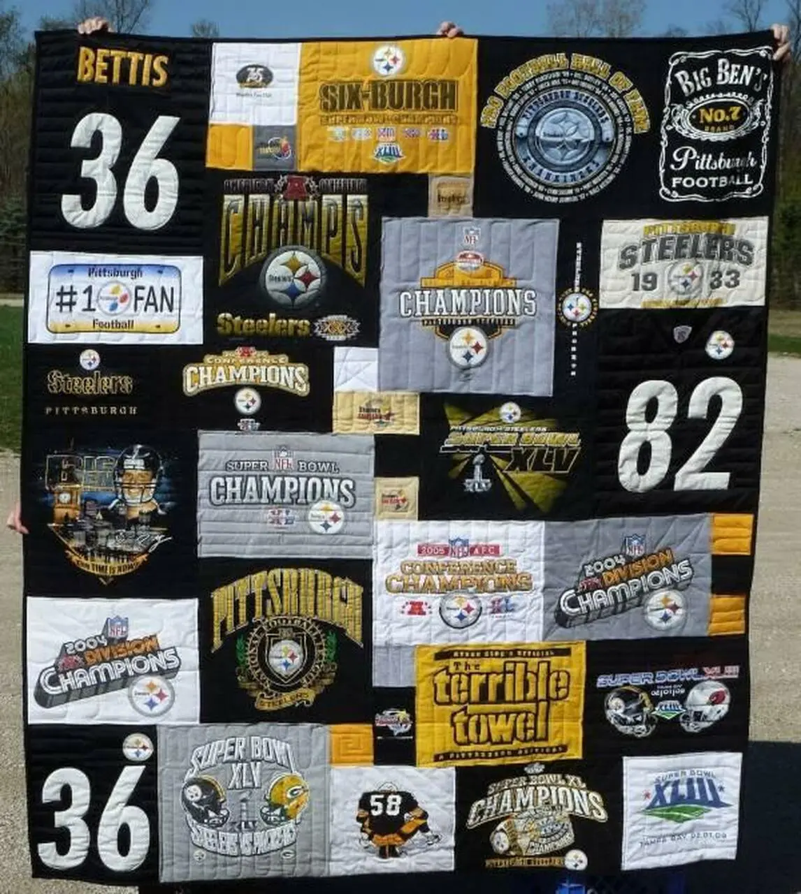 Pittsburgh Steelers Quilt Blanket Limited Quilt Blanket and Home Decor