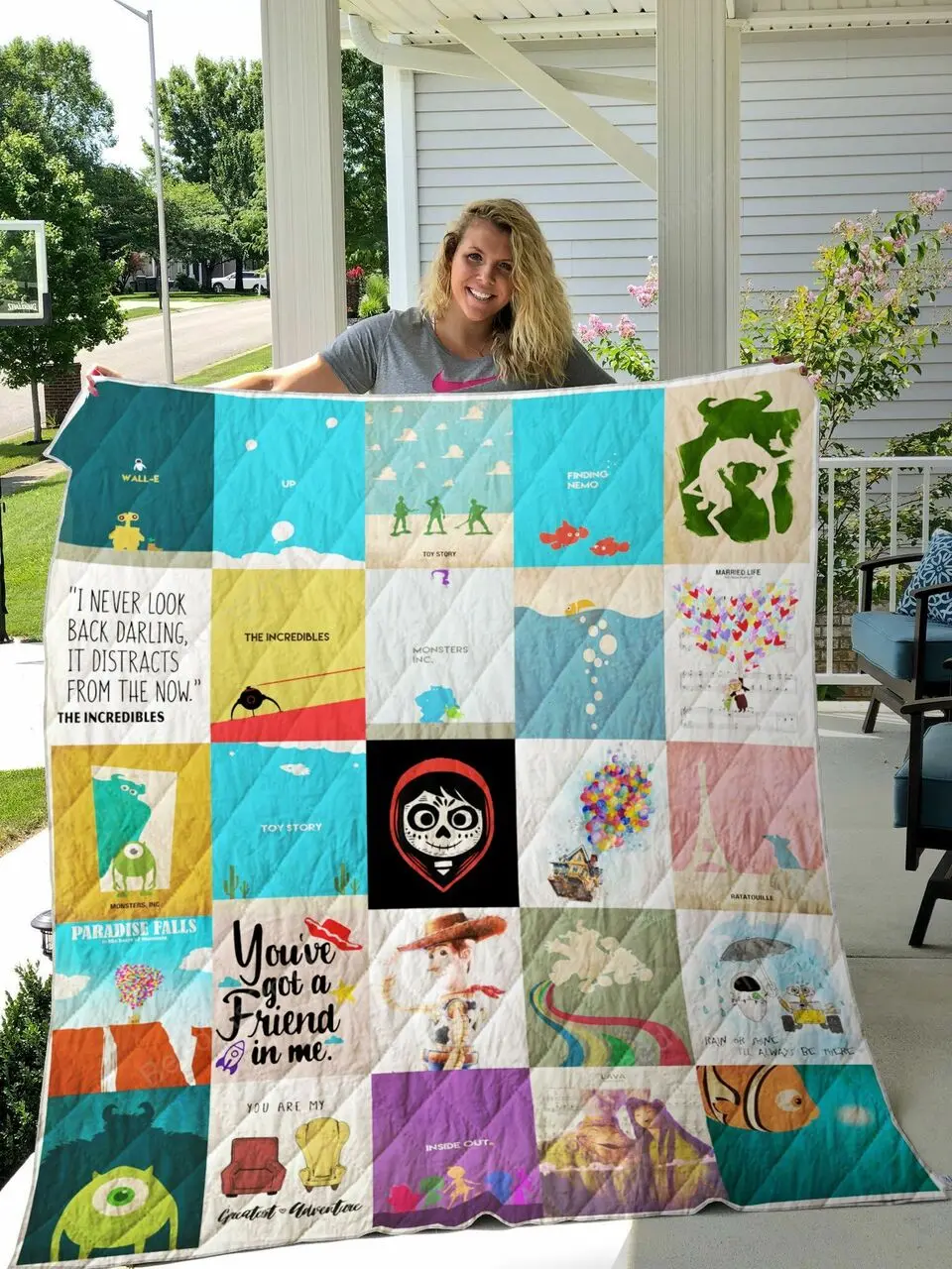 Pixar Quilt Blanket For Fans and Home Decor