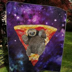 Pizza Sloth Dv Quilt Tdhls and Home Decor