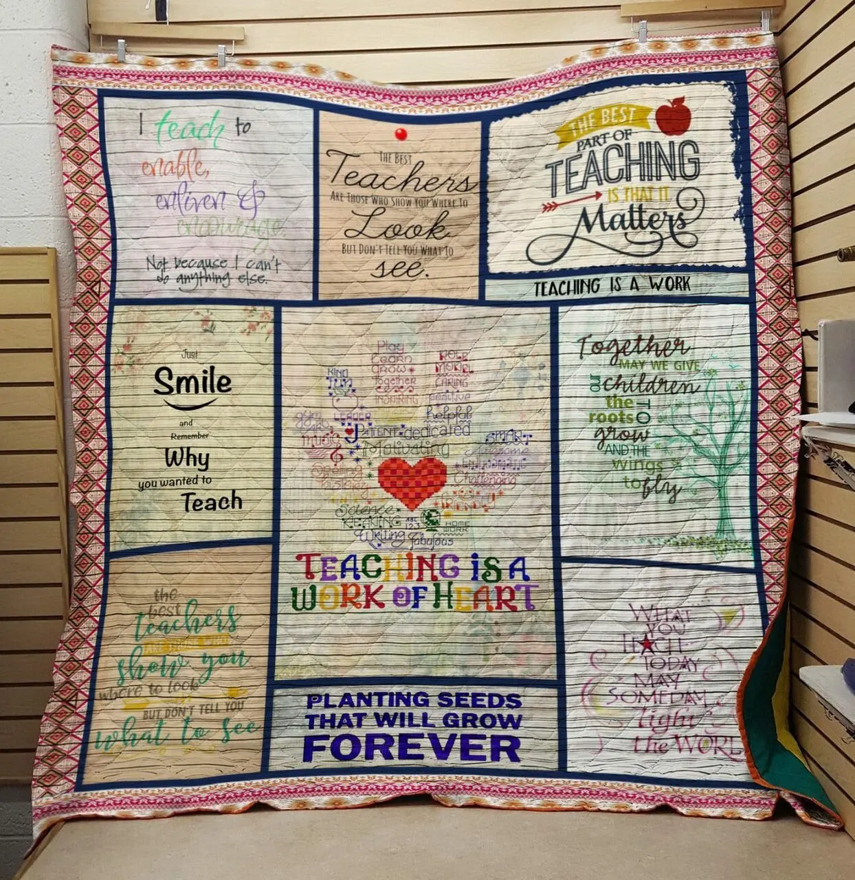 Planting Seeds That Will Grow Forever Teacher Quilt and Home Decor