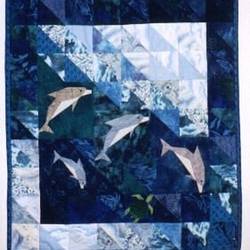 Playing Dolphins Clp0107085 Quilt Blanket and Home Decor