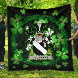 Plunkett Ireland Irish Celtic Shamrock Knot Circle JFJ11438 3D Customized Quilt 2707 and Home Decor