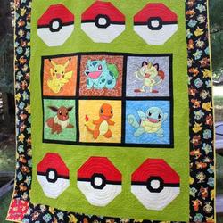 Pocket Monsters Quilt Blanket Lu88  Quilt and Home Decor