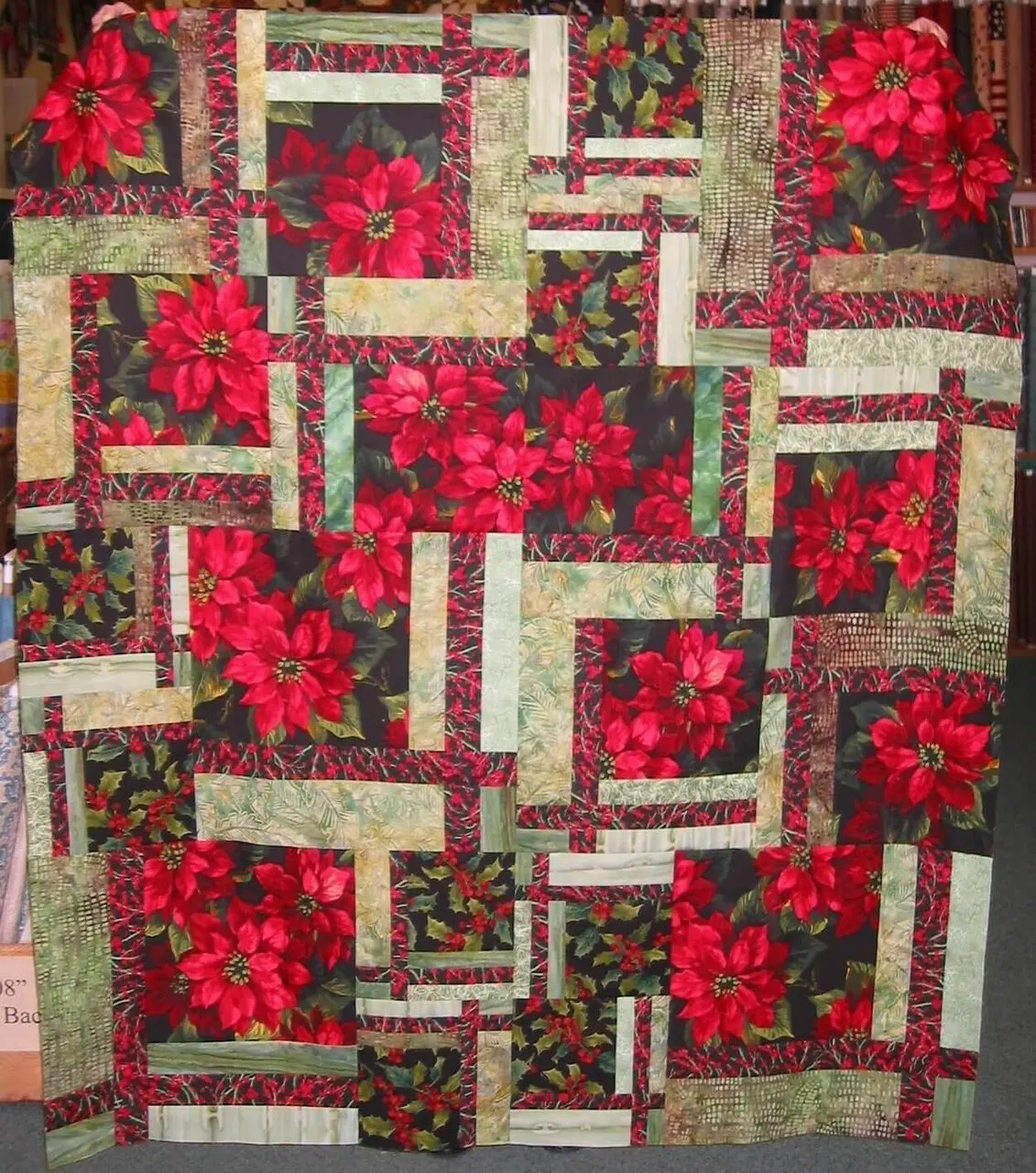 Poinsettia Quilt Tdhmc and Home Decor