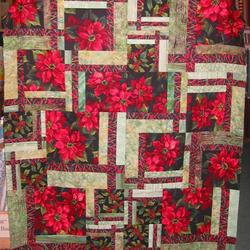 Poinsettia Quilt Tdhmc and Home Decor