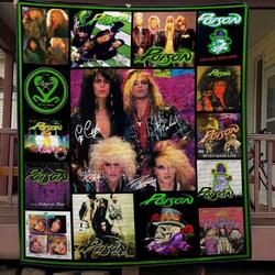 Poison Rock Band Quilt Blanket Hvt030618  Quilt and Home Decor