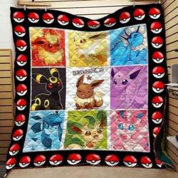 Pokemon Eevee Evolution For Fans Blanket Th0907 Quilt and Home Decor