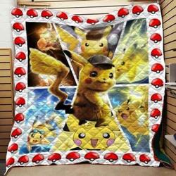 Pokemon Pikachu Evolution For Fans Blanket Th0907 Quilt and Home Decor