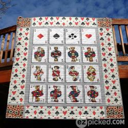 Poker Cards Clt170655 Quilt Blanket and Home Decor