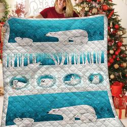 Polar Bear JFJ11457 3D Customized Quilt 2707 and Home Decor