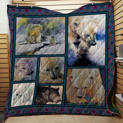 Polar Bear Quilt V1 and Home Decor