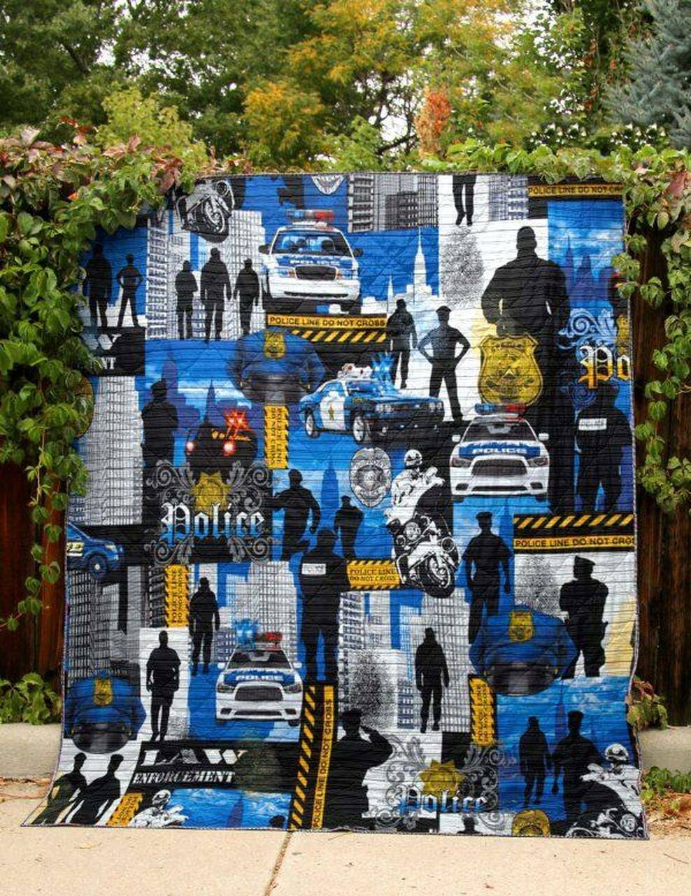 Police Banket Quilt Blanket Hm26 Quilt and Home Decor