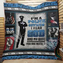 Police Officer Quilt Blanket Dhc1102851Td and Home Decor