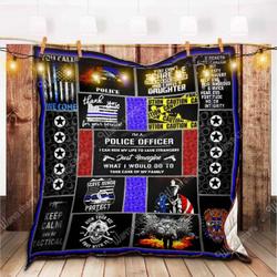 Police Officer Quilt Vge and Home Decor