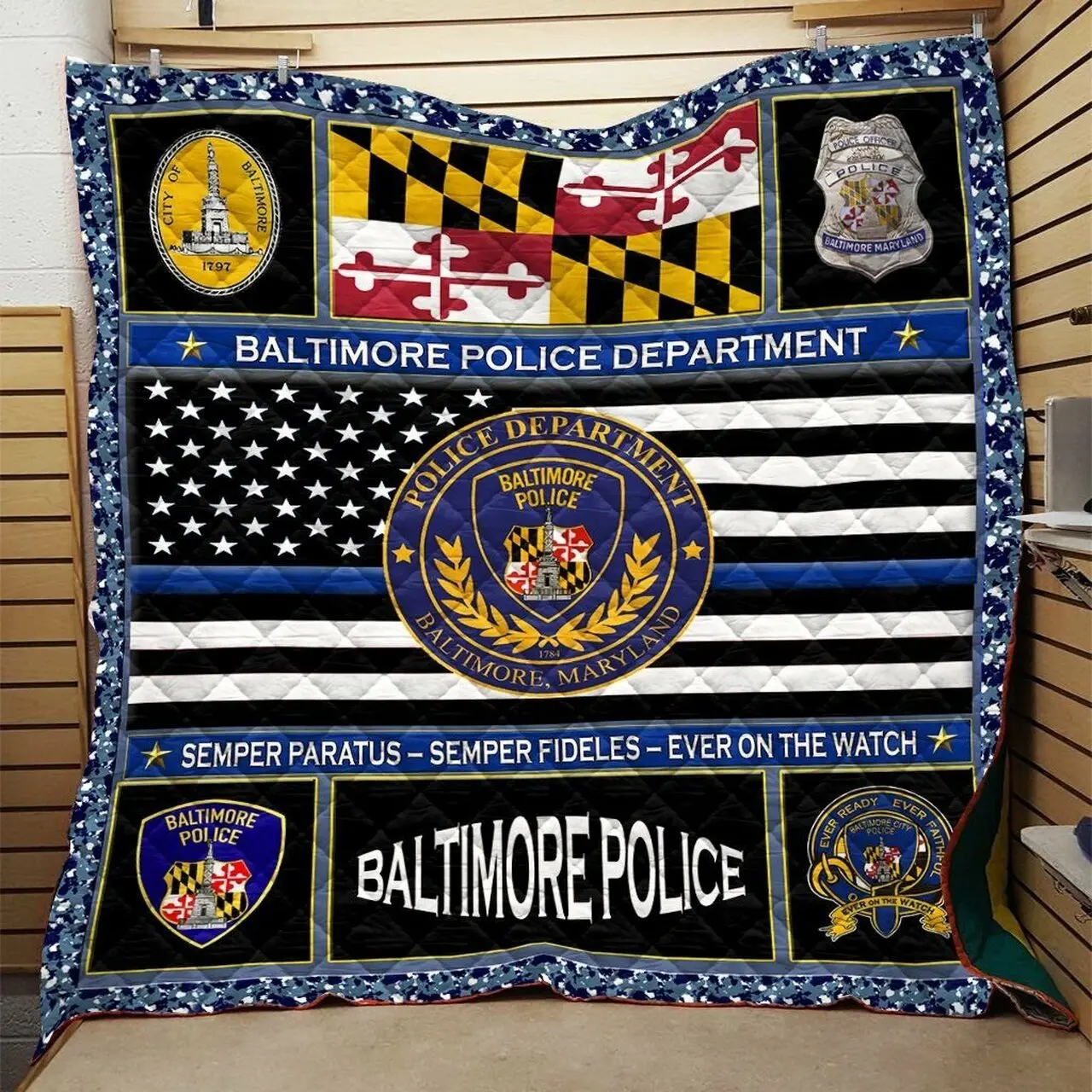 Police Quilt Blanket Dhc0910629Vt and Home Decor