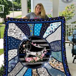 Police Things Floral Blanket  Quilt and Home Decor
