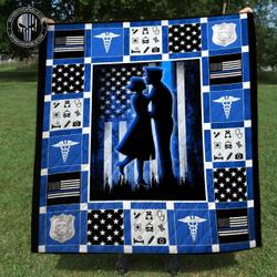 Police X Nurse Perfect Couple Blanket  Quilt and Home Decor