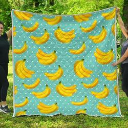 Polka Dot Banana Cl17100471Mdq Quilt Blanket and Home Decor