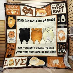 Pomeranian Dog Ee Quilt Inkpzz and Home Decor