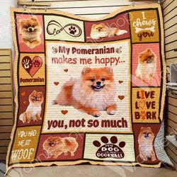 Pomeranian Dog Quilt Blanket Dhc0602620Td and Home Decor