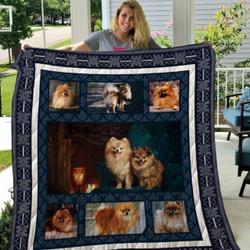 Pomeranian Qui41001 3D Personalized Customized Quilt Blanket 30 and Home Decor