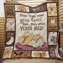 Pomeranian X2412 HS I Like It 3D Customized Quilt and Home Decor