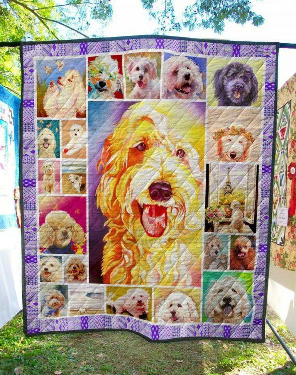 Poodle Dog Quilt Blanket Quilt and Home Decor