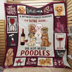 Poodle Dog Quilt Yhp and Home Decor