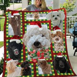 Poodle Dogs Quilt Blanket A124 and Home Decor