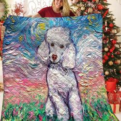 Poodle JFJ11492 3D Customized Quilt 2707 and Home Decor