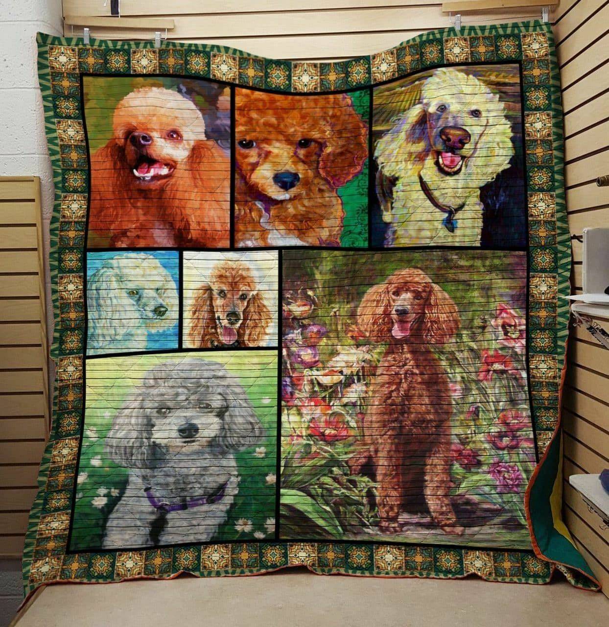 Poodle Poodle Race Quilt Blanket Dhc04012042Dd and Home Decor