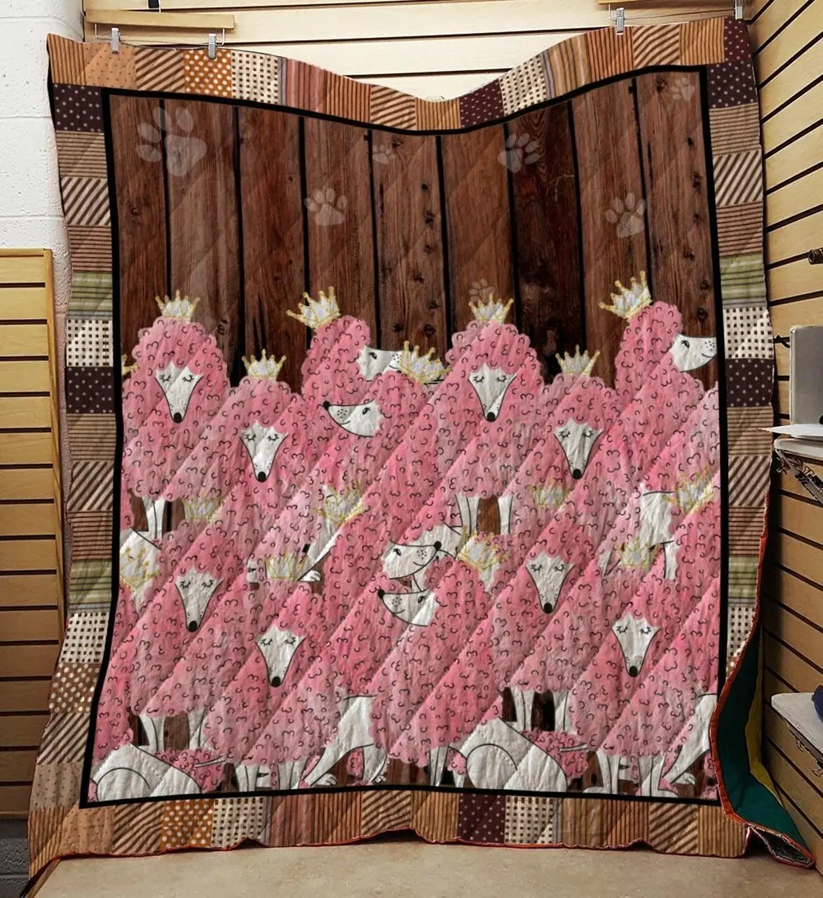 Poodles Vintage Quilt Hru and Home Decor