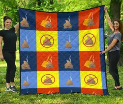 Poop Emoji Cl12100548Mdq Quilt Blanket and Home Decor